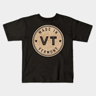 Made In Vermont VT State USA Kids T-Shirt